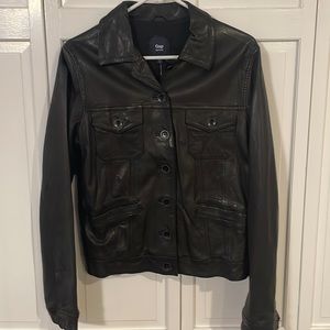 Gap, leather jacket